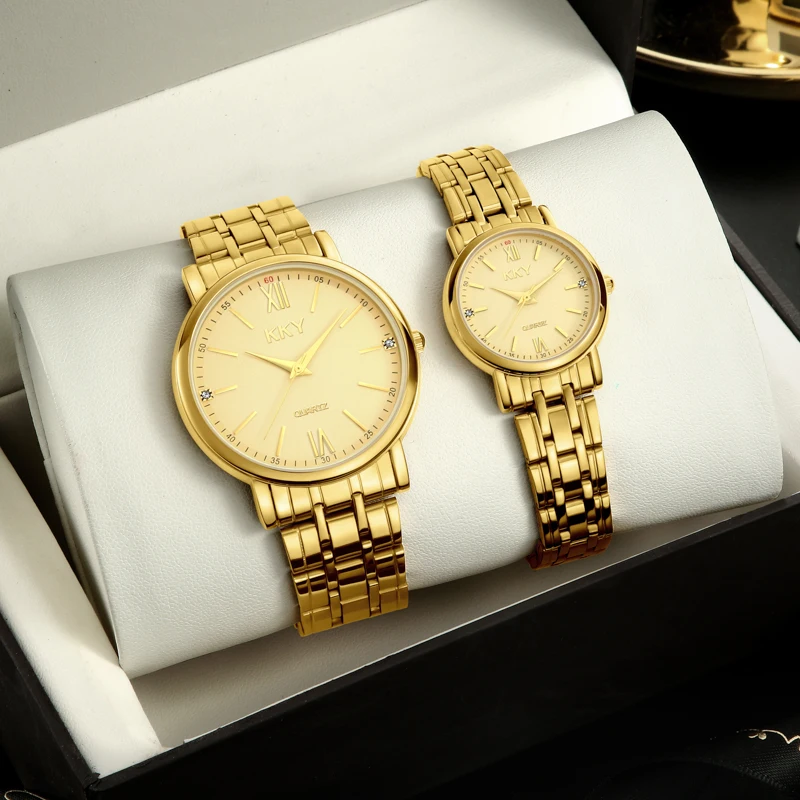 Couple' Wristwatch Wethdar Top Brand Business Quartz Women Watches Creative Elegant Stainless Steel Waterproof Female Bracelet