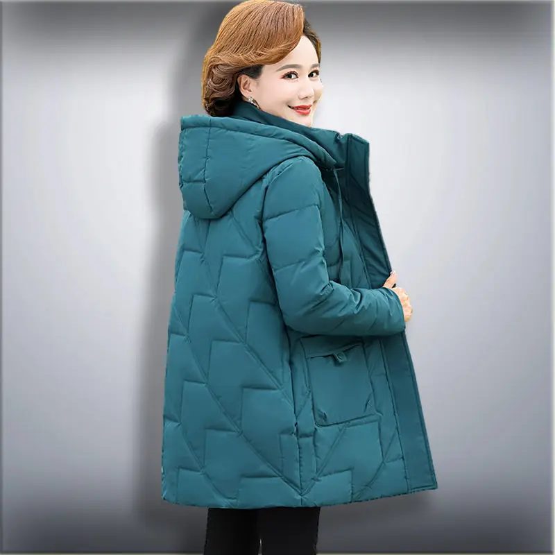 

Fashion Middle-Aged Elderly Mothers Winter Clothes Thickened Down Cotton Padded Jacket Women Loose Warm Parkas Coat Abrigo T1780