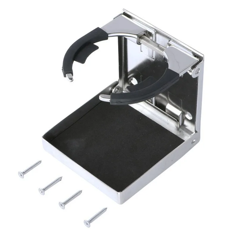

Stainless Steel Folding Cup Holder Beverage Holder Nylon Mat Yacht Ship Marine Hardware Accessories