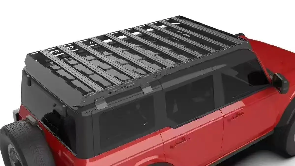 LUMA طقم حامل سقفي مطلي بمسحوق أسود وسلم لملحقات الباب برونكو 2021 2022 2023 2024 2/4