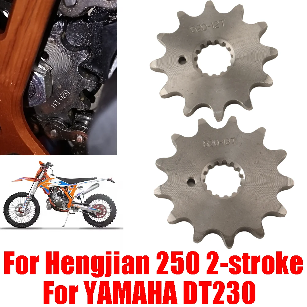 Accesorios para Motocicleta Hengjian 250 de 2 Tiempos MT250, Piñón Delantero de Cadena 520, Engranaje de Piñón de 11T 12T 13T Dientes para YAMAHA DT230