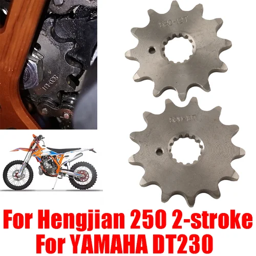 Imagen 1 del producto Accesorios para Motocicleta Hengjian 250 de 2 Tiempos MT250, Piñón Delantero de Cadena 520, Engranaje de Piñón de 11T 12T 13T Dientes para YAMAHA DT230