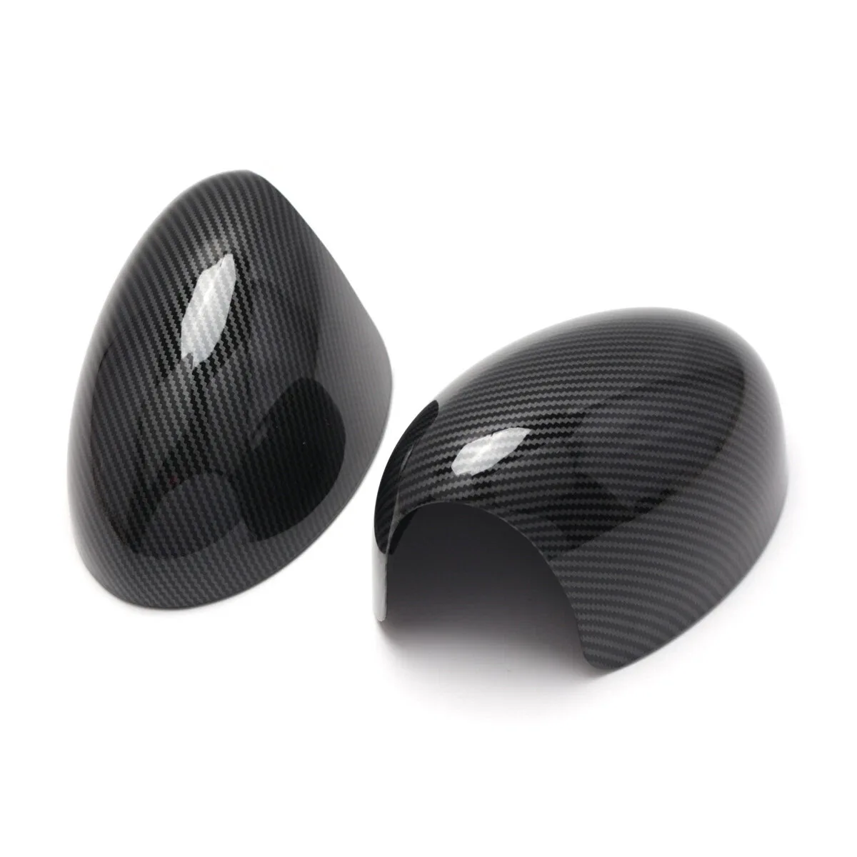 Pair of Manual Folding Mirror Housings for BMW For Mini For Cooper R50 R51 R52 R53 2000 2008 Black Carbon Design