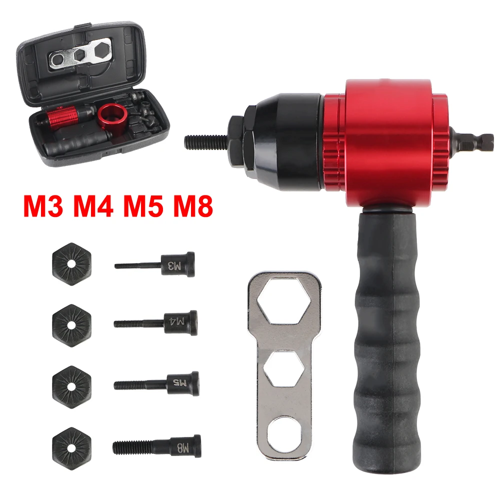 

Industrial Grade Plug-in Nut Quick Riveting Tool Home Nut Riveting Machine M3 M4 M5 M8 DIY Electric Rivet Nut Gun Converter