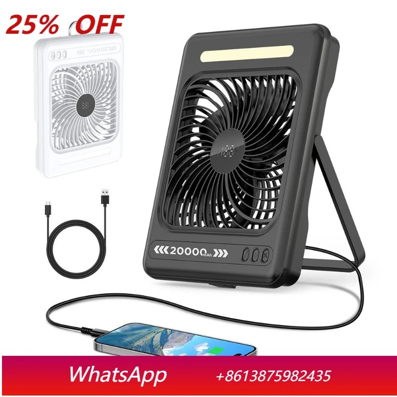 

Yjq ultra-thin desktop fan lighting wall hanging ceiling fan usb charging portable digital display