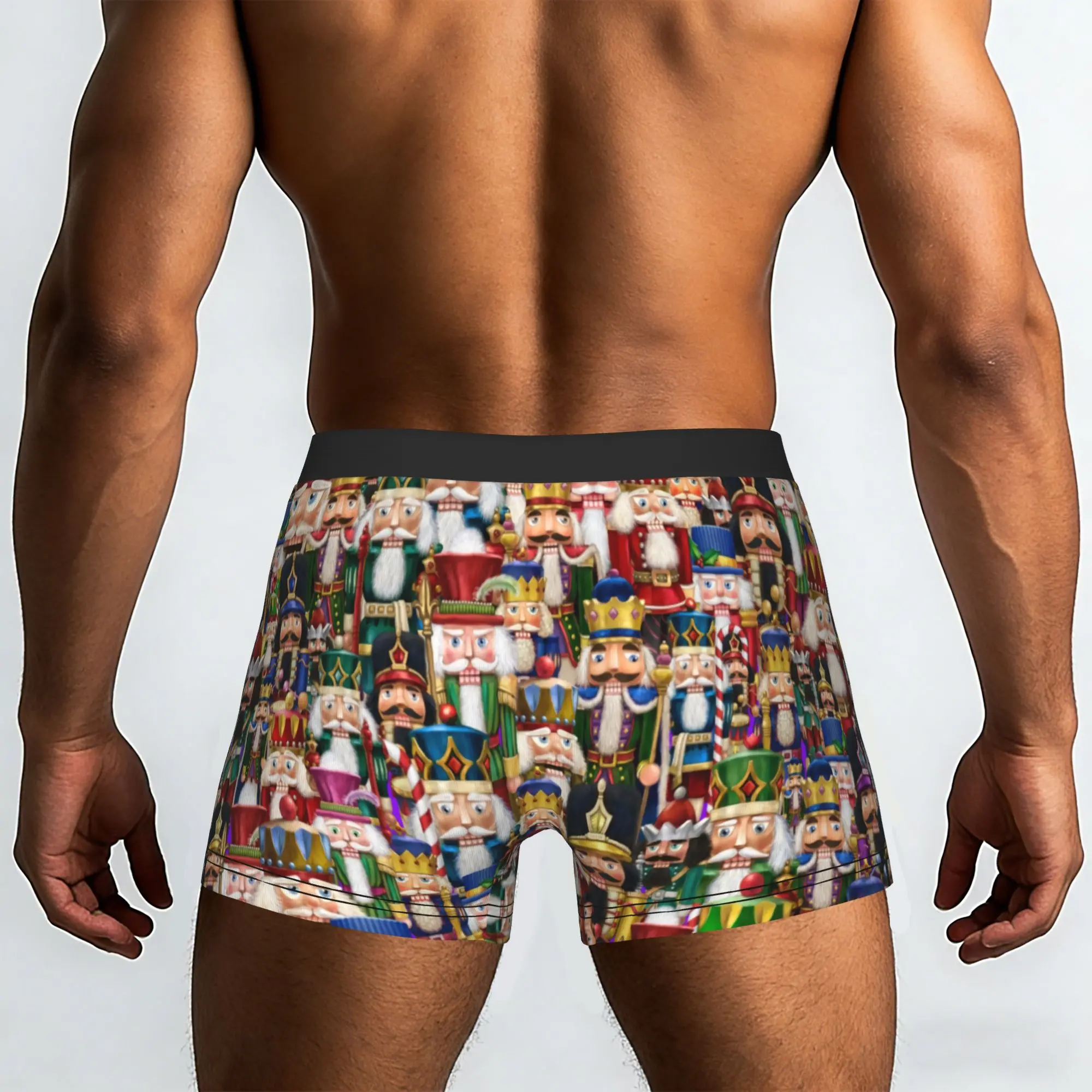 Custom Nutcracker Soldier Christmas Pattern Festive Holiday Boxers Shorts Mens  Briefs Underwear Funny Underpants