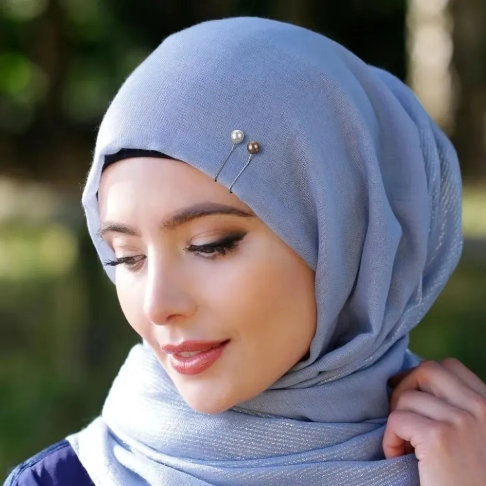 

New U-Shaped Pearl Brooch Fixed Straps Anti Slip Scarf Pin Multi-Purpose Adjustable Collar Clip Scarf Adjuster Scarf Fastening