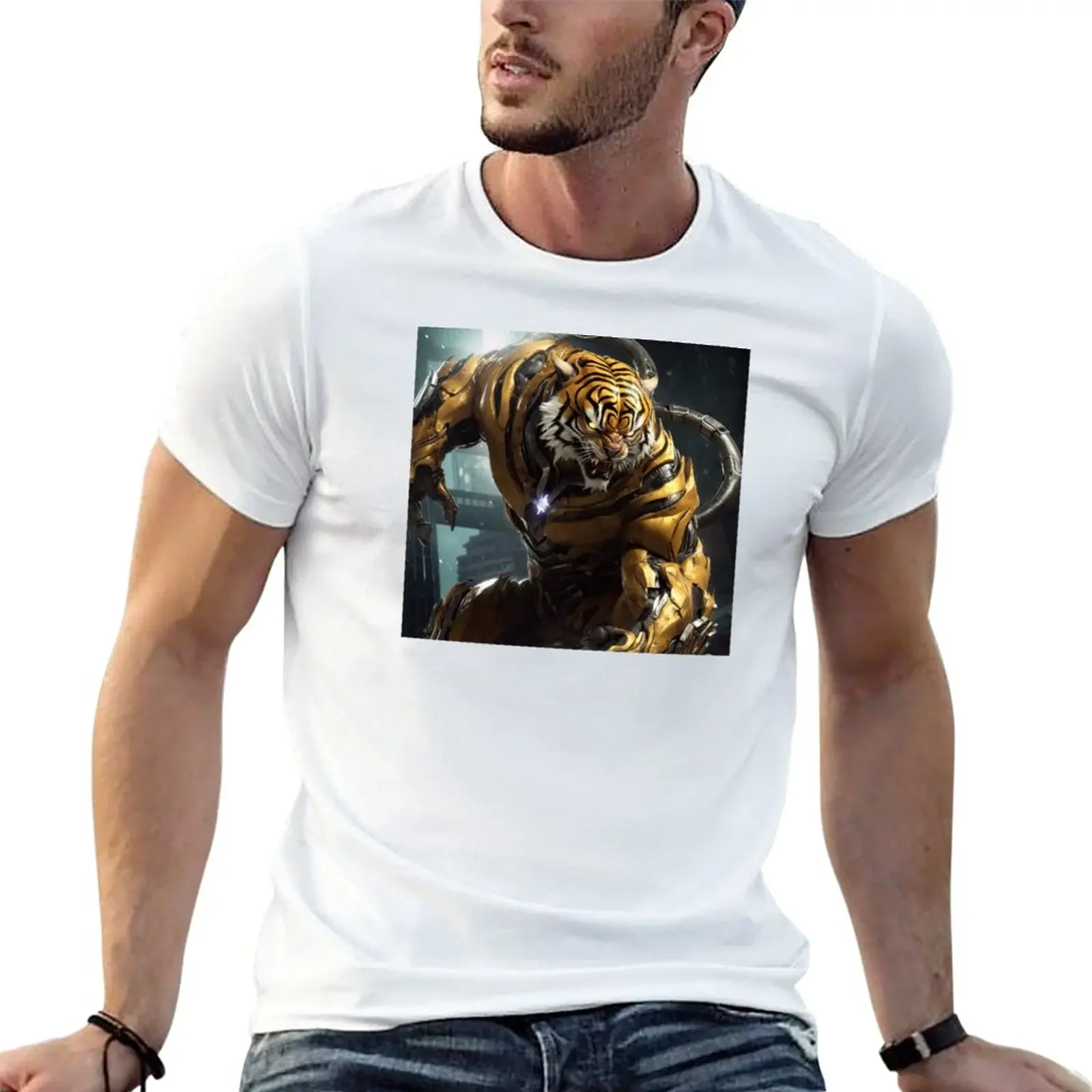 fighting tiger T-Shirt graphic shirts shirts graphic tees plain black t shirts men