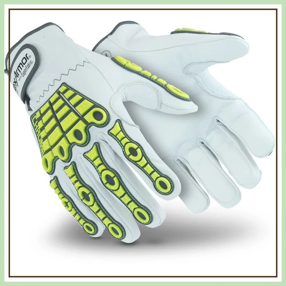 

Cut Resistant Impact Protection Leather Work Gloves, A8 Level, Medium