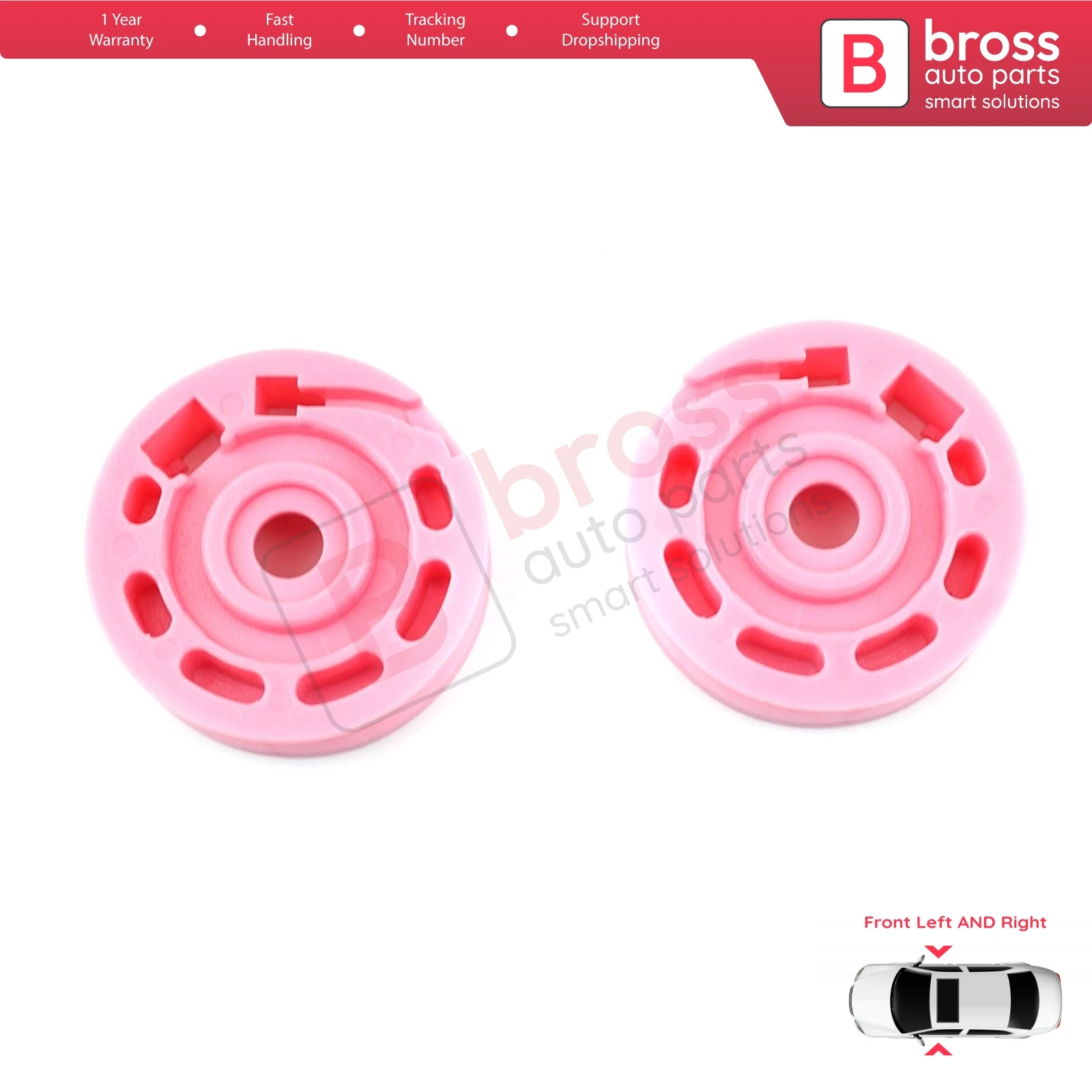 BWR5015+BWR5017 Window Regulator Repair Wheel Pulley Set Front R and L 824802R020 813102R030 for Hyundai I30 FD MK1 4/5 Door