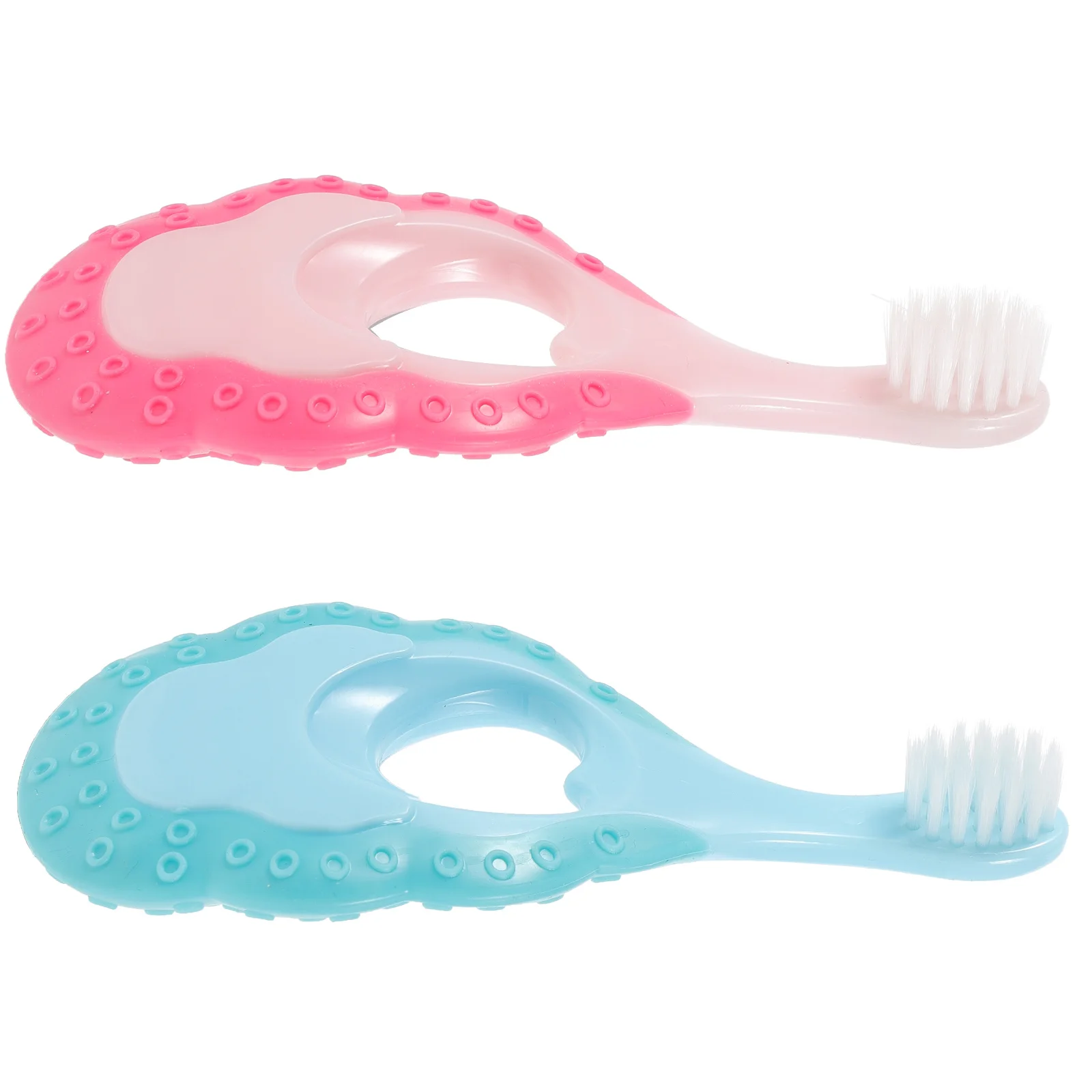 

2Pcs Children Toothbrushes Double Layer Toddler Travel Kid Soft Bristles Ergonomic Safe Durable Plastic Infant Care
