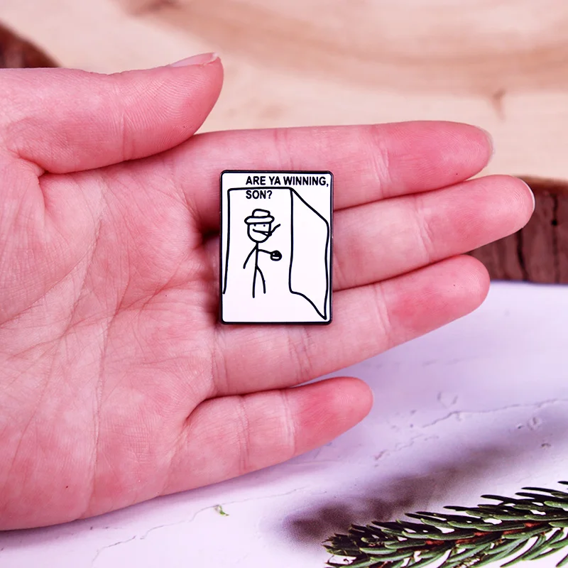 Are Ya Winning, Son? Enamel Pin Funny Webcomic Meme Brooch Gamer Dad Pin Jewelry