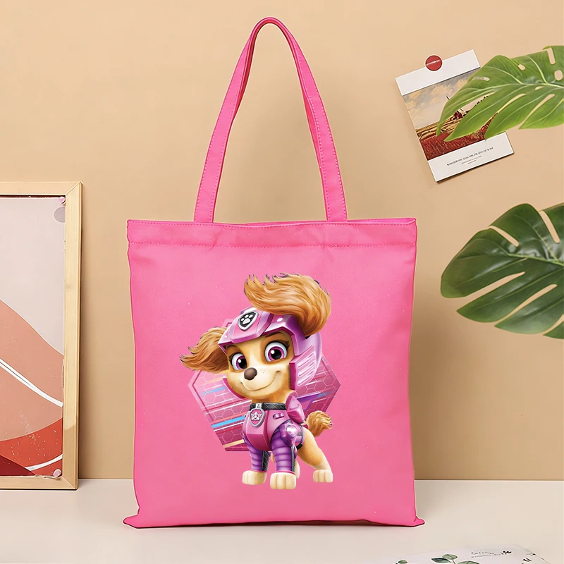 

Paws Patrol Canvas Handbag Boy Girl Game Anime Cartoon Kids Reusable Folded LargeCapacity Shopping Pocket Cute Shoulder Tote Bag