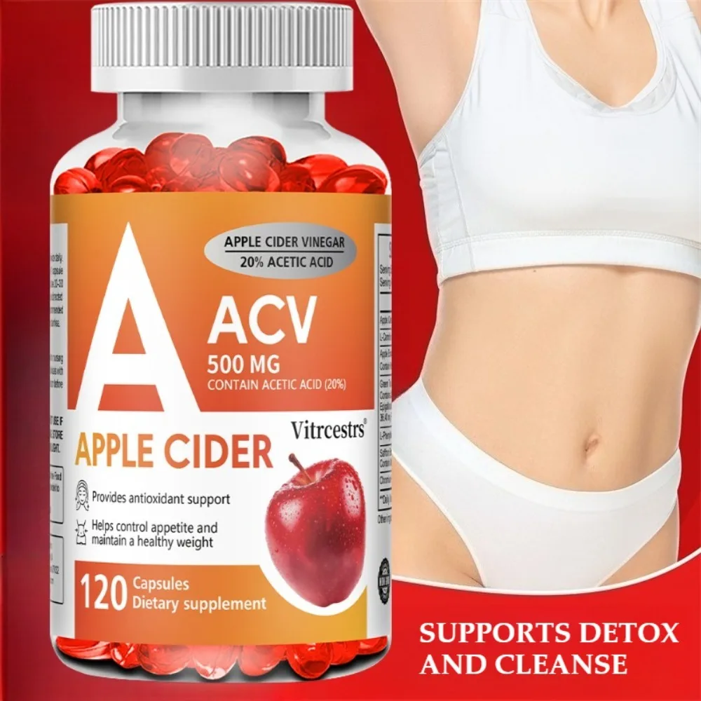 

Apple Cider Vinegar Capsules - Promote Metabolism and Digestion, Detox, Gut and Immune Health