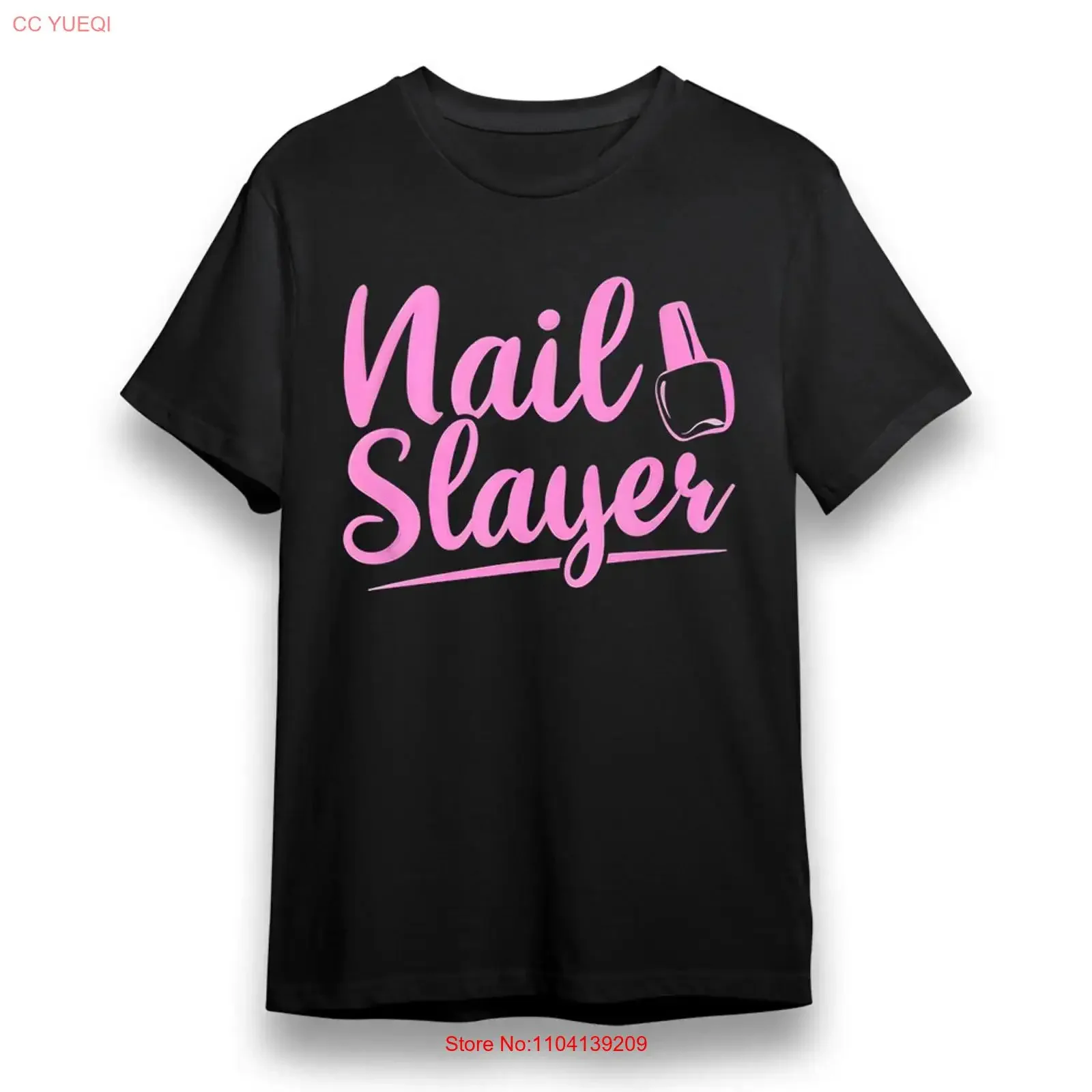 Women's T shirt With Nail Slayer Black 100 Cotton Summer USA vintage Washed Casual Unisex streetwear homme graphic Breathable