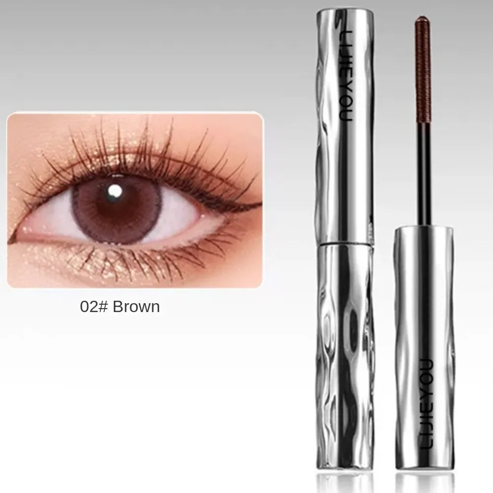

Colorful Metal Iron Lashes Mascara Waterproof Extended Effect Volume Length Mascara Long Curling Small Silver Tube