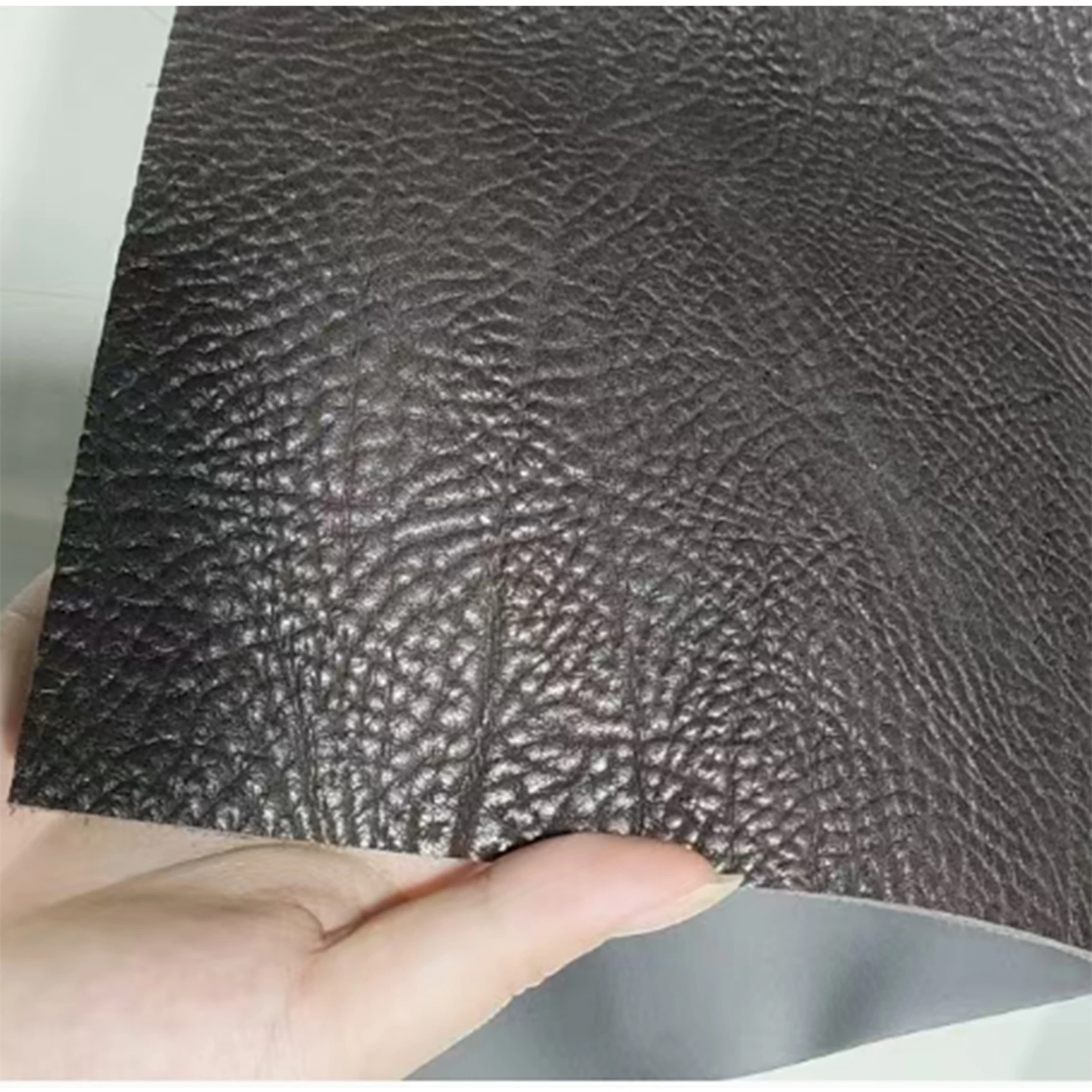 4-4.5 مللي متر سميكة جلد البقر الطبيعي الملمس الطبيعي ورقة الكرمة الجلدية 16 سنتيمتر × 16 سنتيمتر