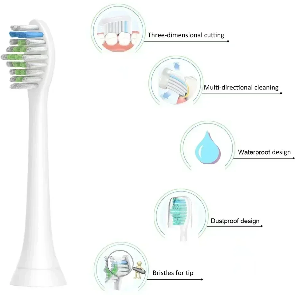 เปลี่ยนหัวแปรงสำหรับ Philips Sonicare หัวแปรง HX3 HX6ชุด HX9 HX3210 3211 6150 6500 6510 6530 9342 6730