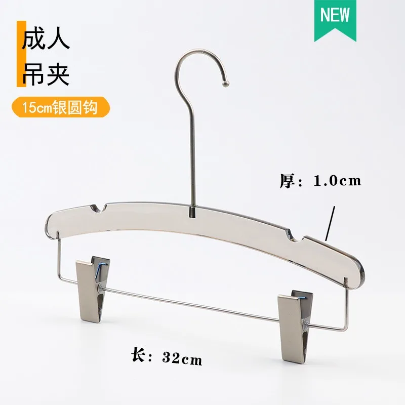 Acrylic Clothes Hanger With Gold Hook Shirts Dress Hanger With Notches For Lady Kids Pants Hanger Clothes Closet Organizer