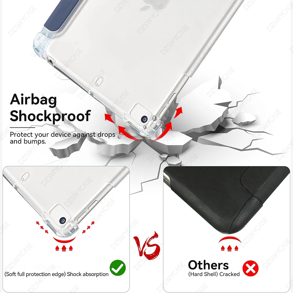 Case for iPad Mini 5/4th Gen 7.9 Inch with Stylus Holder, Slim Lightweight Protective with Soft Translucent Frosted TPU Cover view 4