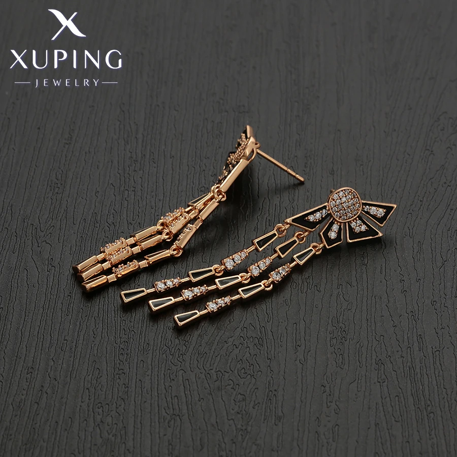 Xuping Jewelry Neu eingetroffene traditionelle Tropfenohrringe mit goldfarben plattierten Ohrringen für Damen, Schmuck, Geschenk, X001053302 – Detail 13