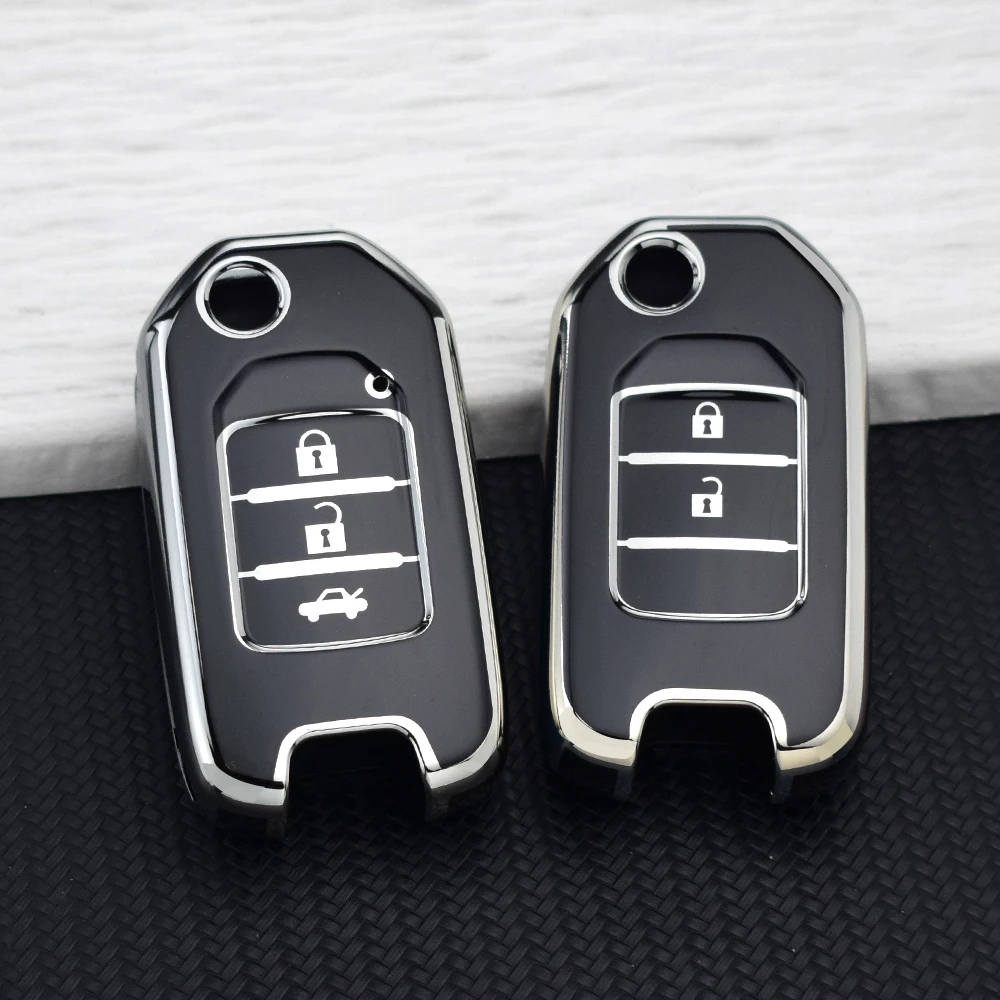 Funda Protectora de TPU para Llaves de Coche Honda Civic CRV CR-V XRV Accord Fit Crider Odyssey Pilot HRV, Accesorios para Auto