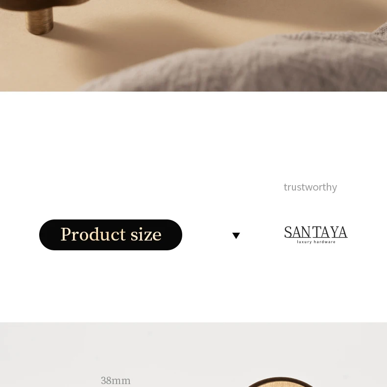 Panda furniture knob in antique brass — product image 20