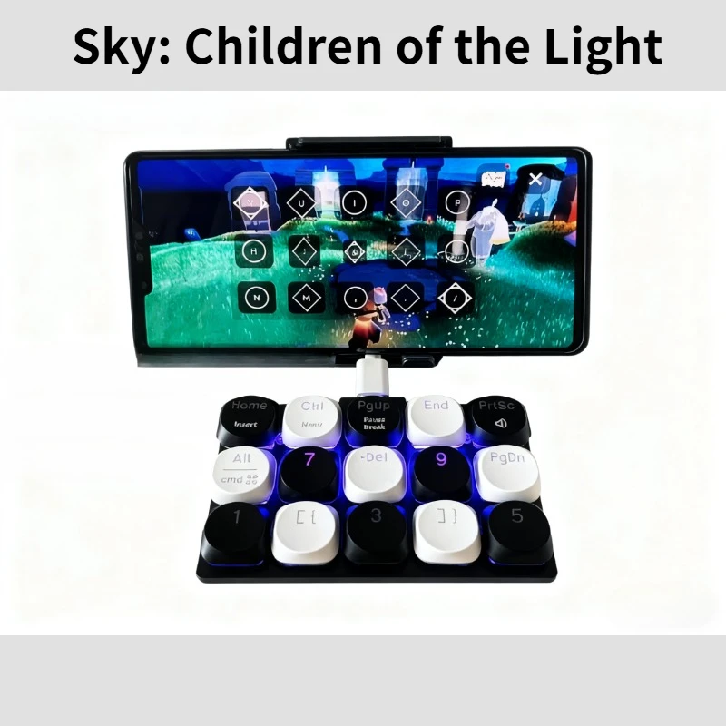 

Sky: Children of The Light Мини-клавиатура Проводная 15/20-клавишная Орто-макет RGB с предустановленной игрой на фортепиано Клавиатура низкопрофильная/MX QMK/VIAL