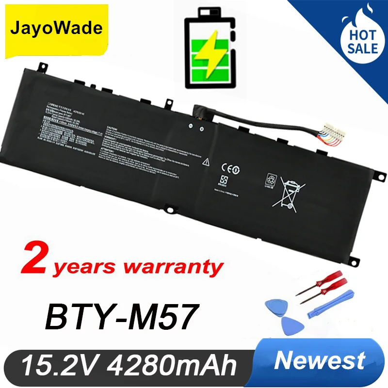 

Factory BTY-M57 Laptop Battery For MSI GP66 GP76 MS-17K3 Leopard 10UG Series Notebook 15.2V 4280mAh 65WH BTY M57 Batteries