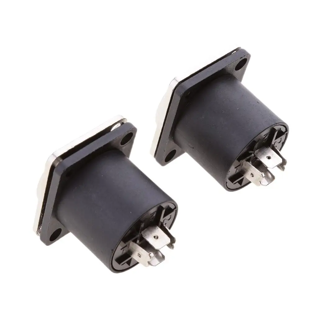 Professional Speaker 4 Pin Female Jack Reliable Plastic Audio Cable Connector for Amplifier and Rack Applications