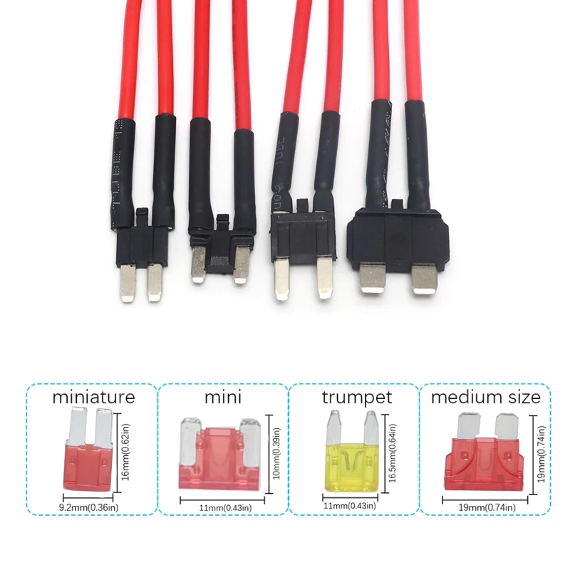 【2PCS】Car Dual line Simple Fuse Power Socket Standard Mini Micro 2 12V Fuse Box Socket Non Destructive Modification Line