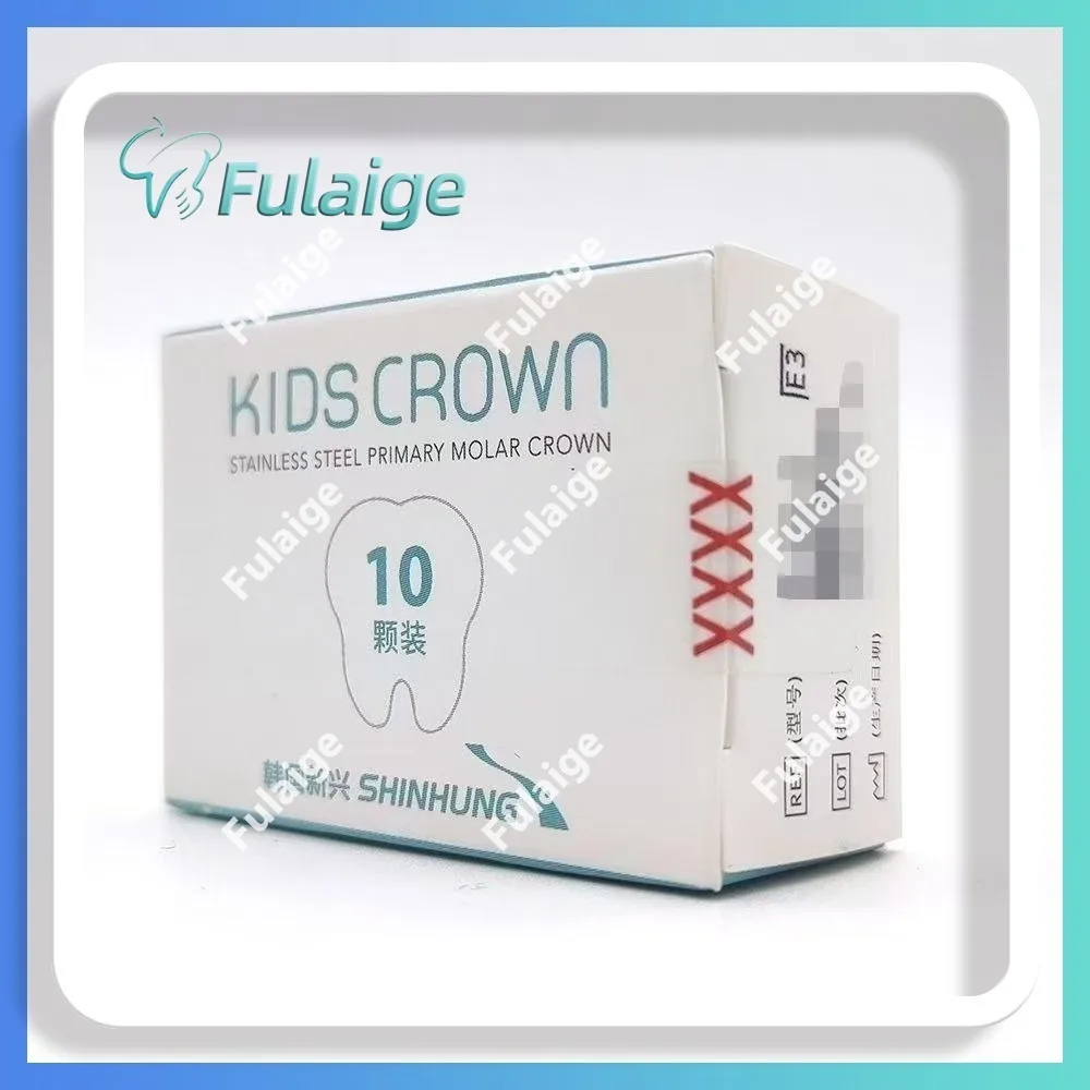 

Материалы для педиатрической стоматологии: Временные коронки SHINHUNG из нержавеющей стали для молочных зубов (1-й и 2-й моляры), 10 шт./упаковка, для детей, сменные.