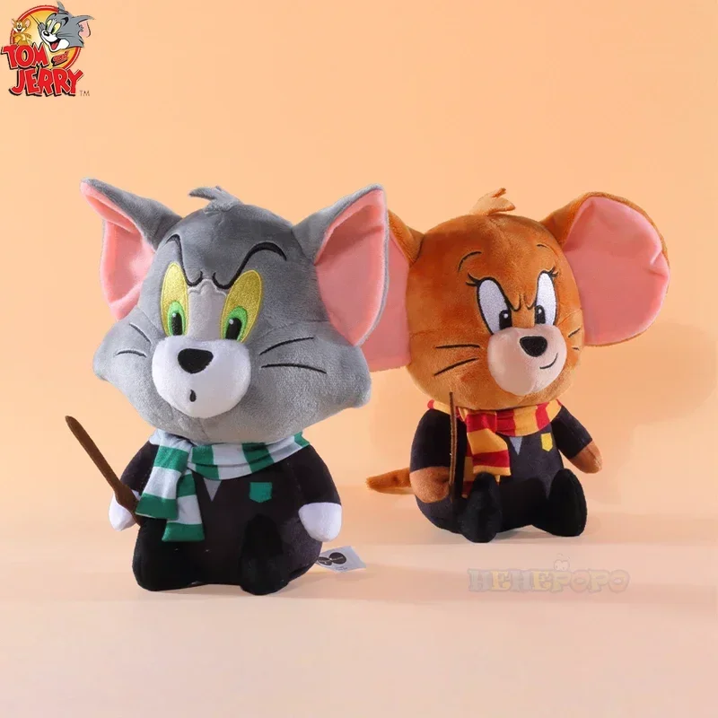 Warner 100th Anniversary Tom and Jerry Plush Doll Cosplay Harry Potter Tom Dressed Smaller Keychain Design Stuffed Animal Doll