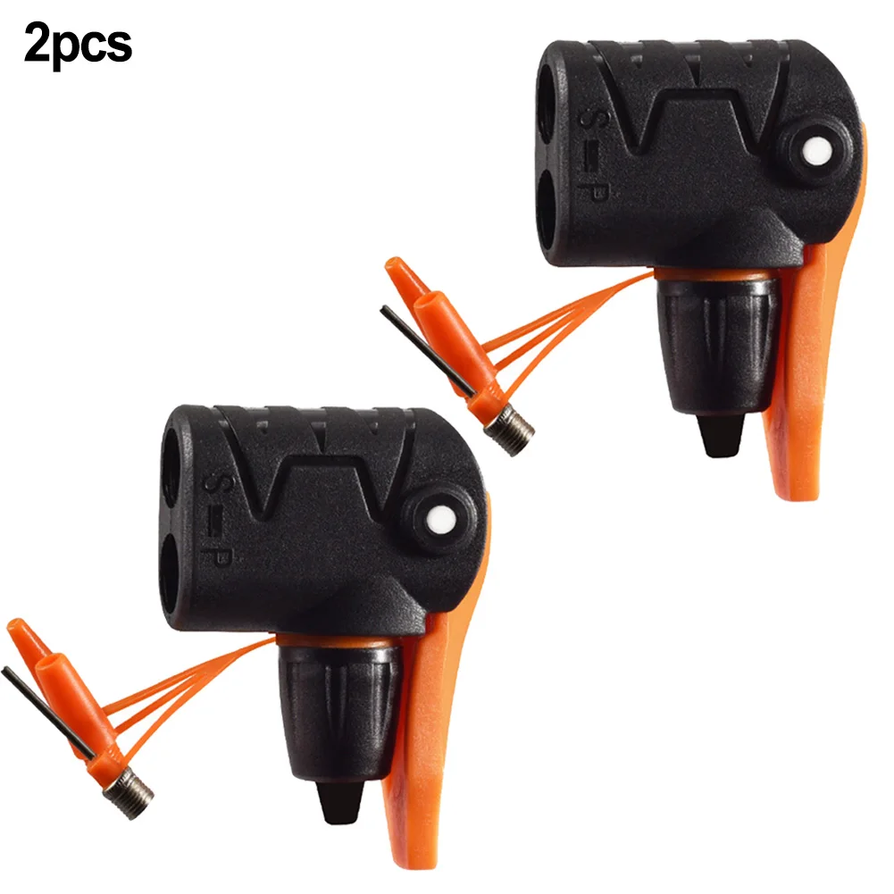 2PCS Bicycle Pump Nozzle Adapter F/V A/V For Pump Inflating Bikes Balls Hose Adapter Dual Head Pumping Parts Accessories 2 Type