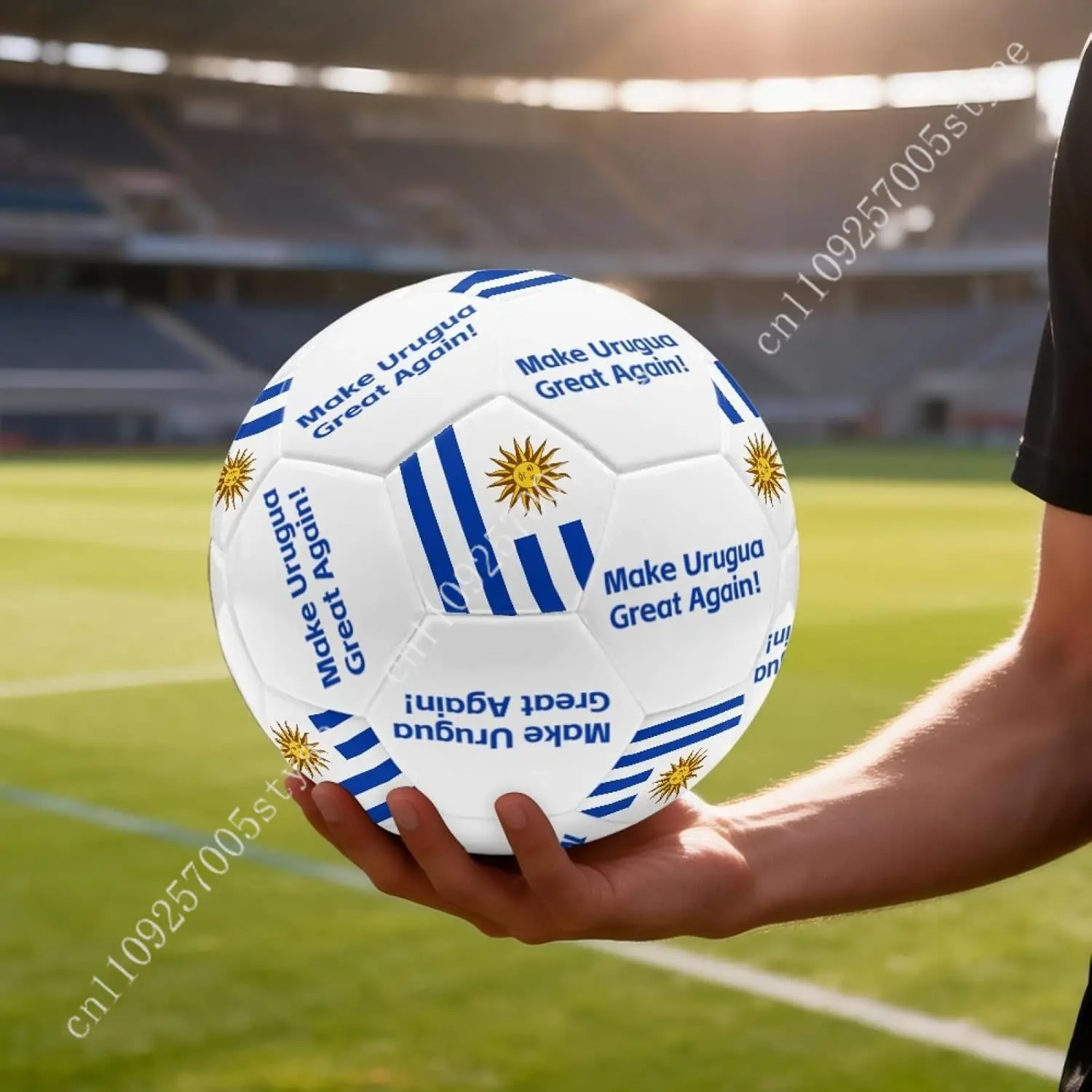 Uruguay Flag Uruguayan Soccer Ball Leather Football Light Sport Equipment Durable Soccer Balls for Indoor Outdoor Match Training 5