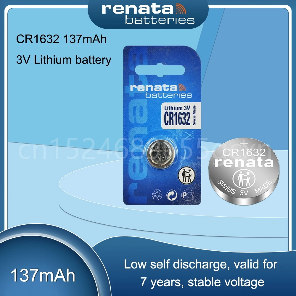 

Renata CR1632 CR 1632 3V Lithium Battery DL1632 ECR1632 BR1632 GPCR1632 For Remote Control Watch Calculator Button Cell