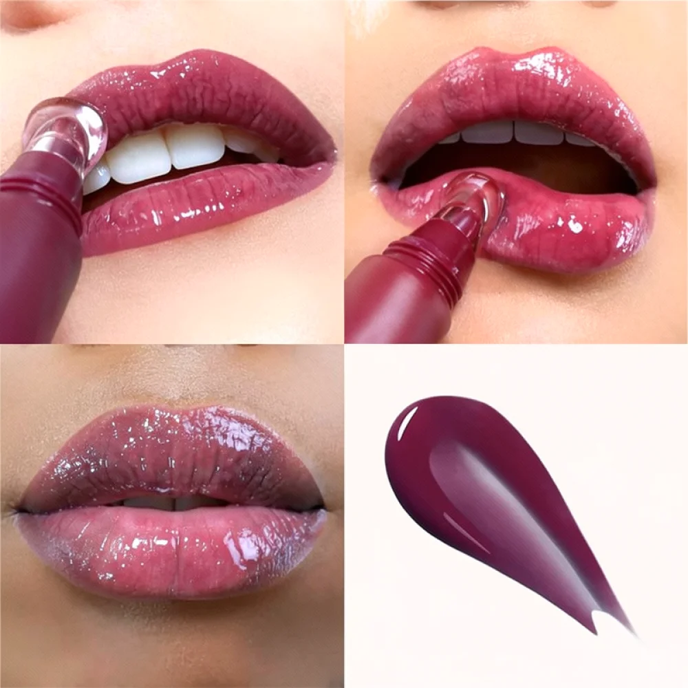 Mirror Water Light Lip Gloss Peptide Moisturizing Lip Plumper Tint Hydrating Butter Balm Liquid Lipstick Makeup Shine