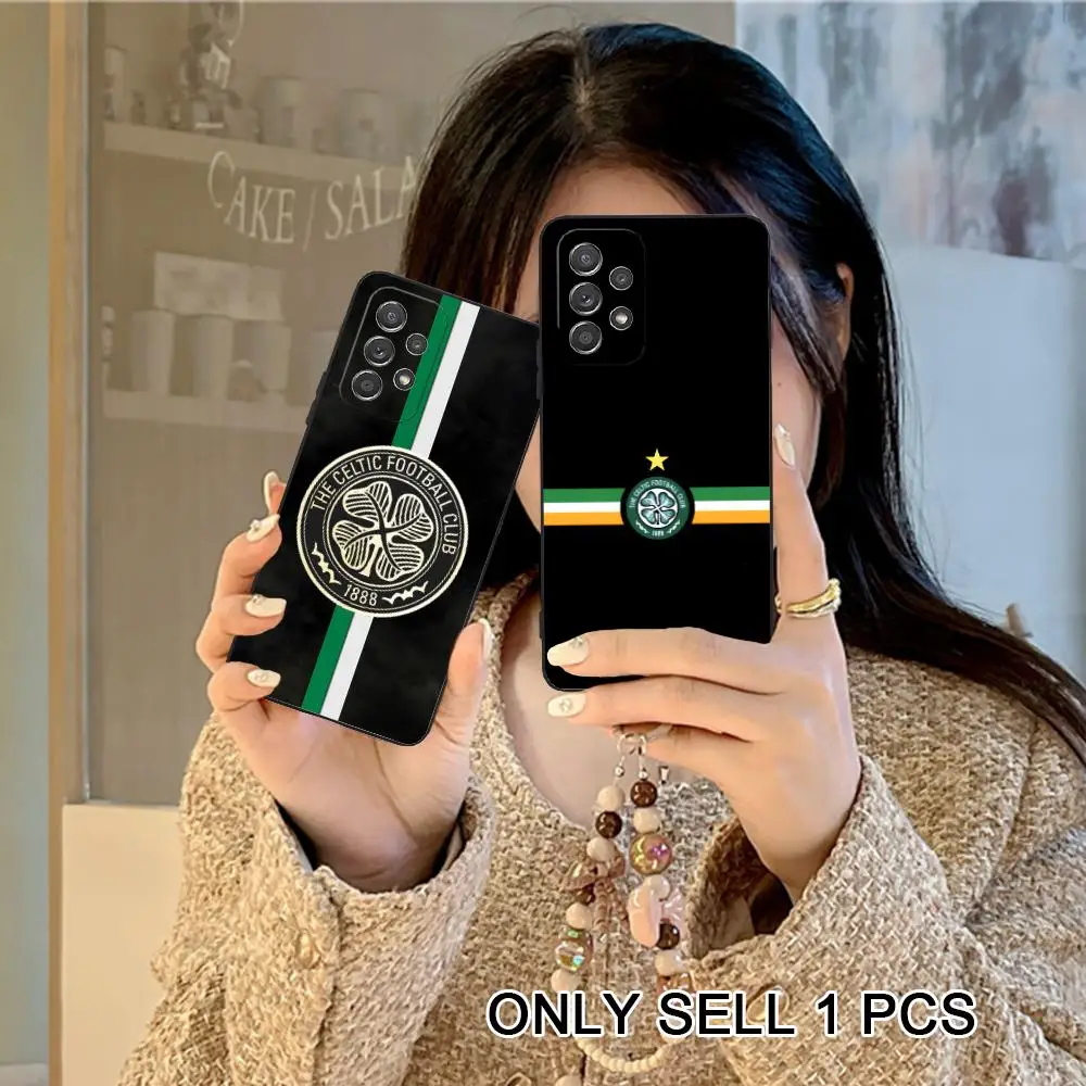 Funda para teléfono FC Celtic para Samsung Galaxy A57 56 55 54 53 52 51 37 36 35 34 33 32 31 5G, funda suave de TPU a prueba de golpes