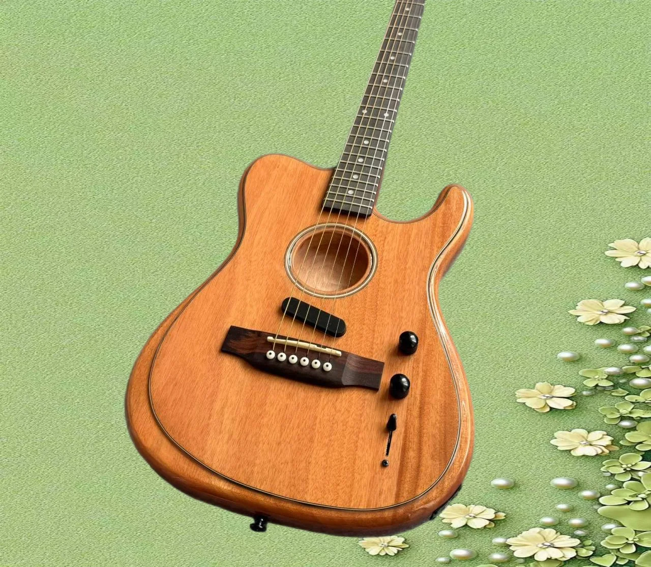 2026 High quality round hole semi-hollow Jazz guitar, wooden bridge, wooden string version, in stock