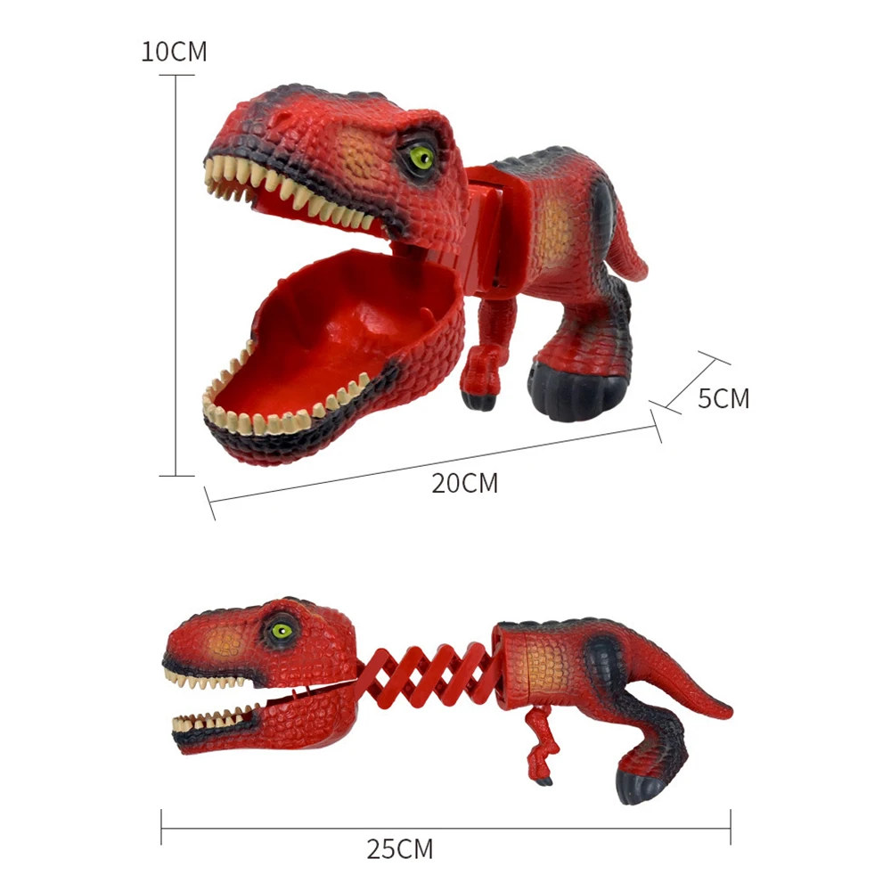 Dinozaury Teleskopowe Klipsy Manipulacyjne z Sprężyną Zabawne Gryzaki Dinozaury Pranki