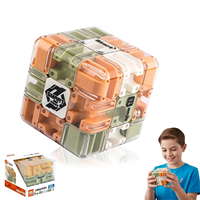 3D Maze Magic Cube Puzzle Toy, Transparent Labyrinth Brain Teaser Fidget Cube for Kids Adults, Logic Thinking Stress Relief Toy