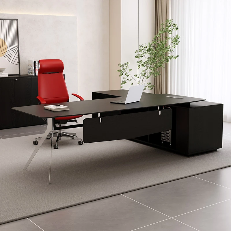 

luxury Nordic office desk boss table, president table simple modern office large desk, leader, office desk and chair combination