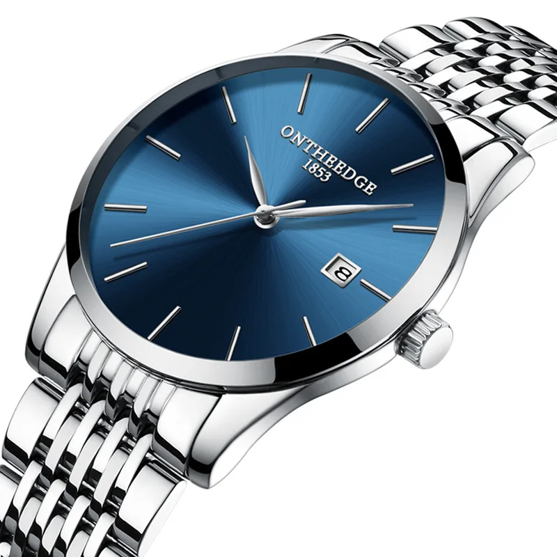 2024 New Men's Business Precision Steel Strip Calendar Waterproof Watch Quartz Men's Watch