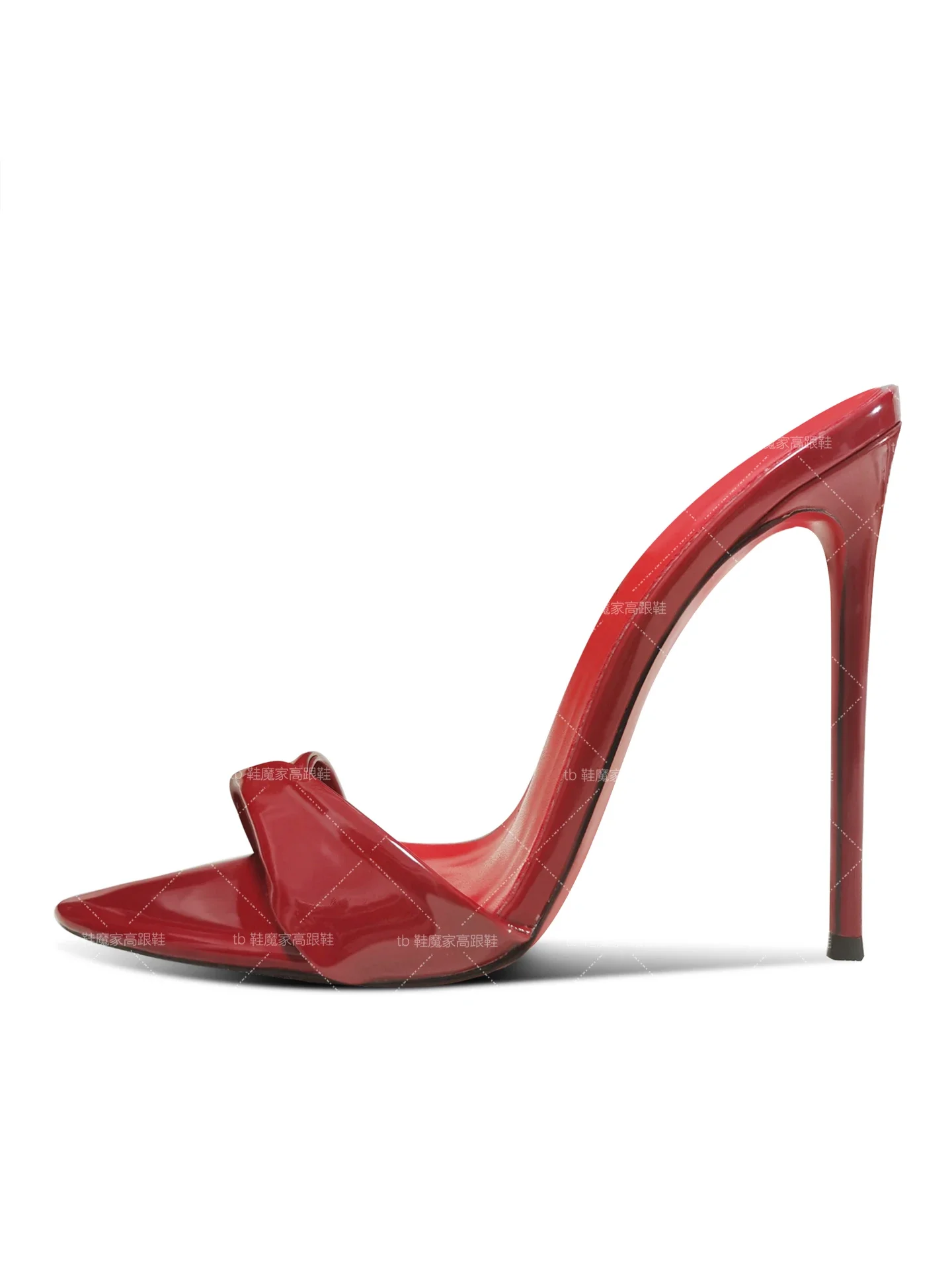 2026 new pointed black matte high heels for women, super high heels, open toed sandals, slim heels, sexy outer half slippers