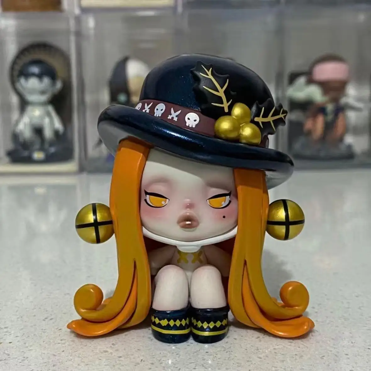 Аутентичная семейная серия Адамс POPMART SKULLPANDA, модный игровой сюрприз, праздничный подарок, украшения ручной работы