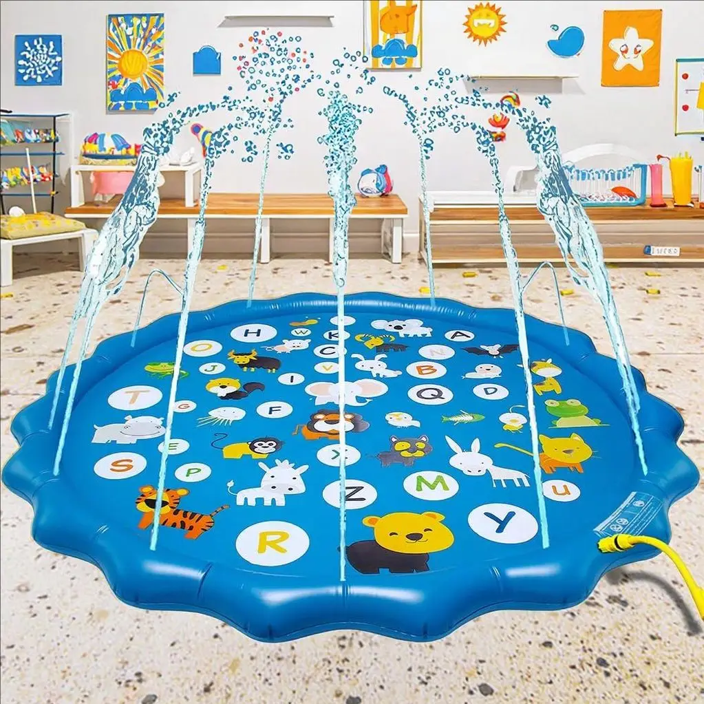 Juego de césped para patio trasero de verano, piscina para niños, almohadilla contra salpicaduras de 170CM, juguete de agua en aerosol, estera rociadora para chico, piscina para bebé