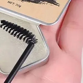 1 pçs natural transparente pomada sobrancelha estilo sabão sobrancelhas gel fixador de cera com escova maquiagem para mulheres cosméticos de sobrancelha