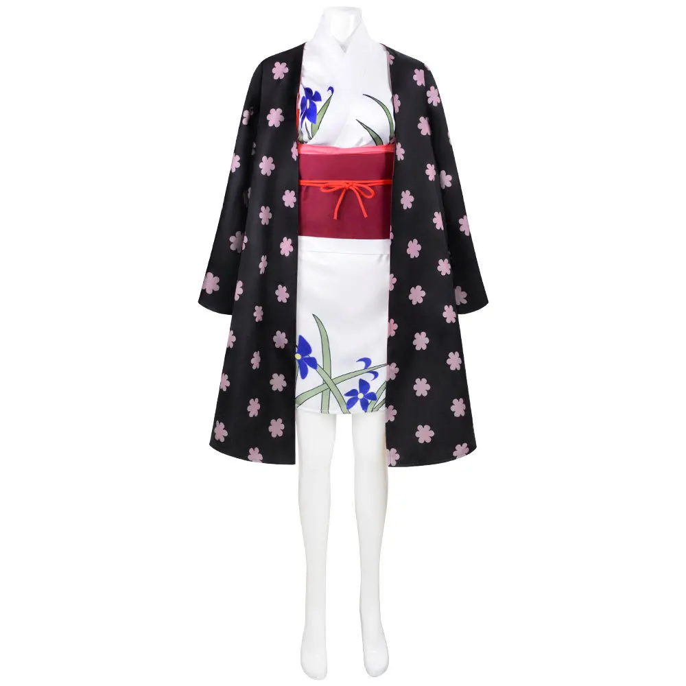 Cosplay Costume Nico Robin Wano Country Kimono Floral Cloak Set Women's Outfit Disfraz Com Con Disguise Costume - view 4