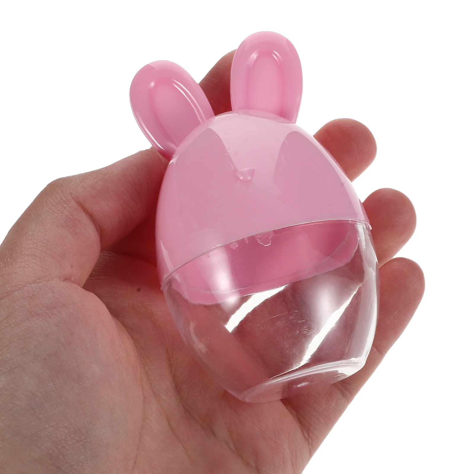 

10pcs Easter Candy Boxes Transparent Bunny Present Box For Party Favors Fillable Treat Containers Plastic Easter Goodie Box
