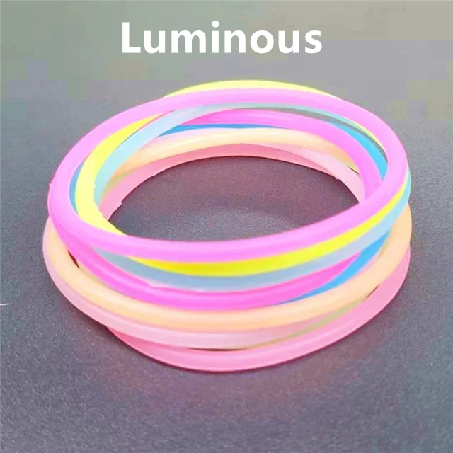 10pcs Black Silicone Punk Rock Wristbands